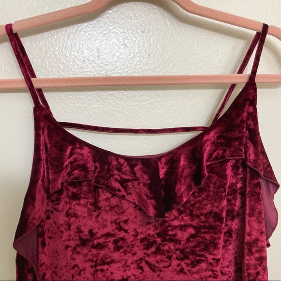 Grayson Threads Red Velvet Ruffle Top - Picture 5 of 5